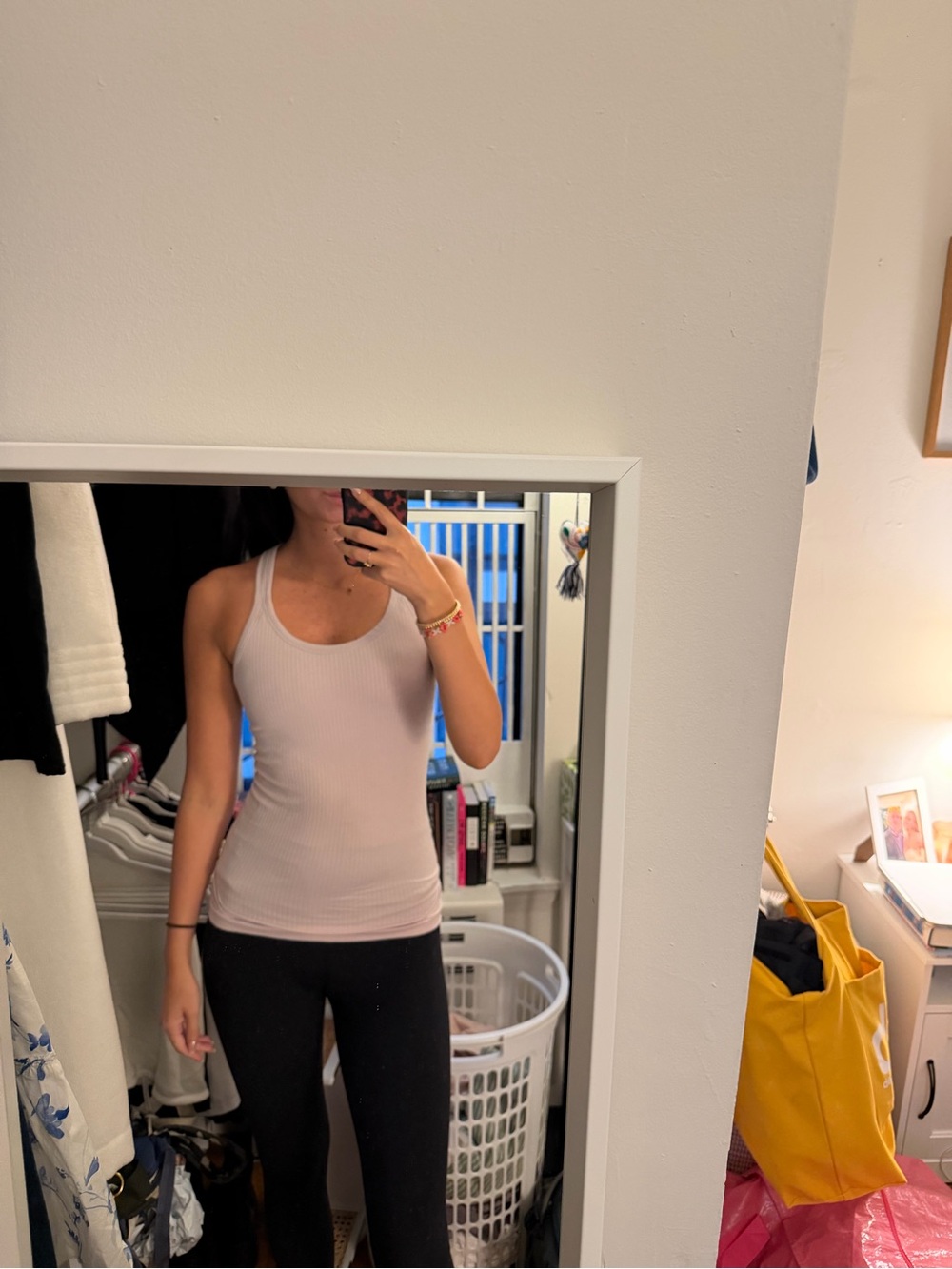 lululemon athletica light pink ribbed tank top